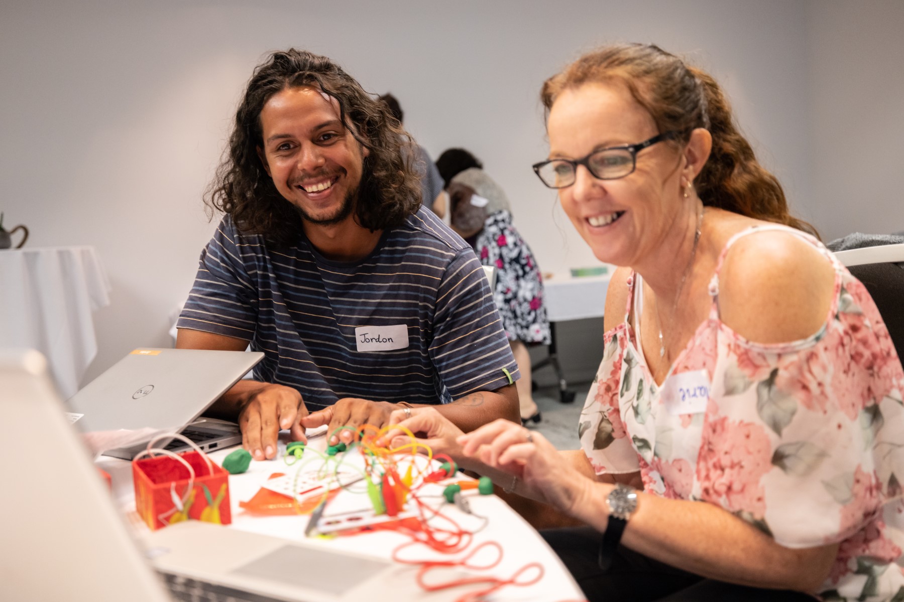 Two teachers experiment with electronics