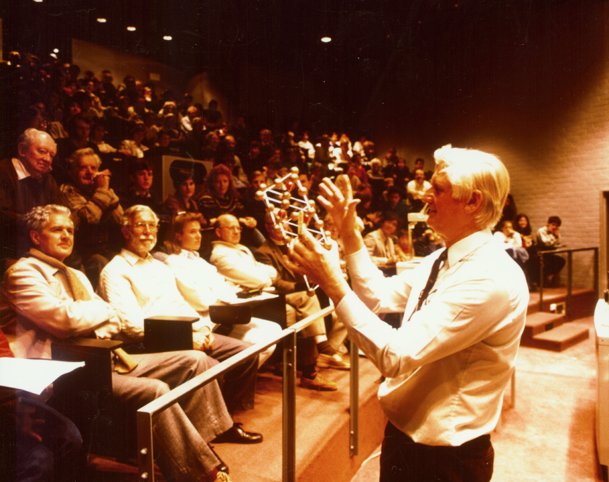 Mike Gore presenting in theatre